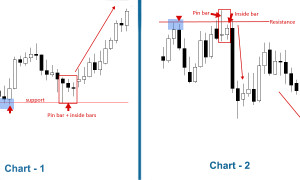 PIN BAR + INSIDE  BAR = Combination of patterns [New Signal Price Action]